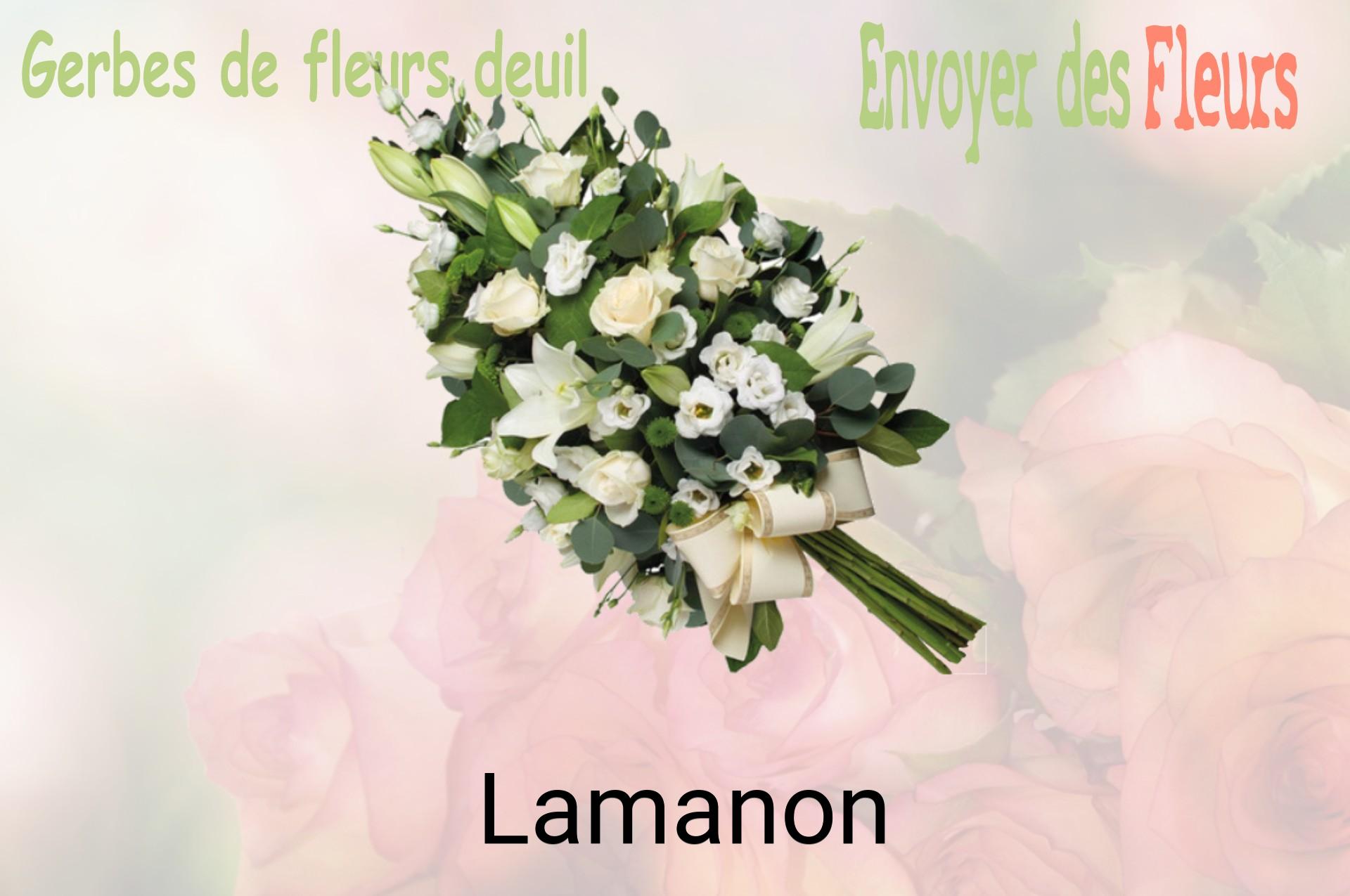 Gerbe de fleurs de deuil livrée à Lamanon